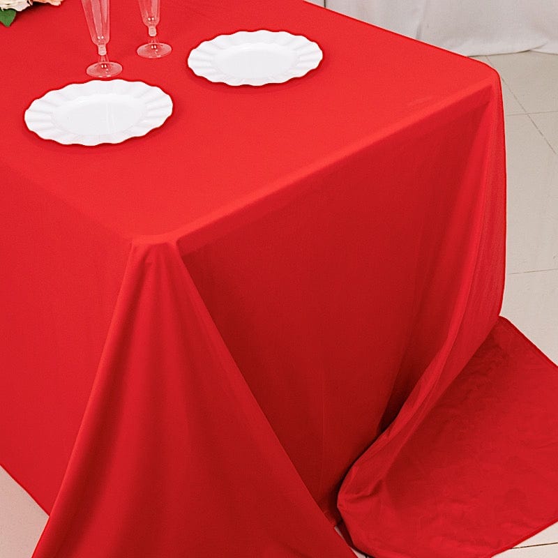 90" x 156" Scuba Polyester Rectangular Tablecloth