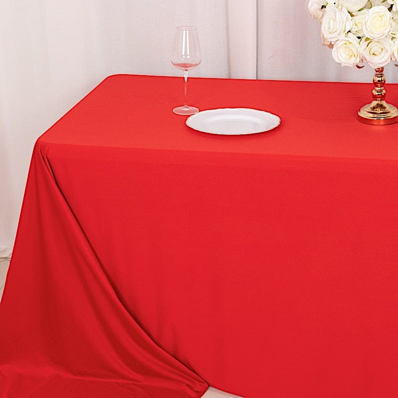 90" x 156" Scuba Polyester Rectangular Tablecloth