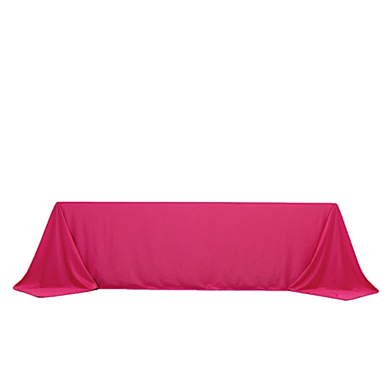 90" x 156" Scuba Polyester Rectangular Tablecloth TAB_SCUBA_90156_FUSH