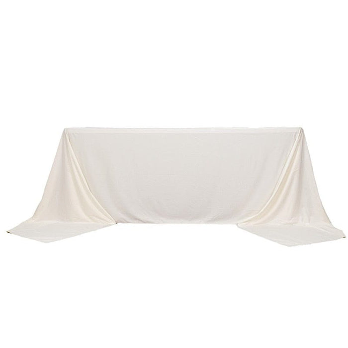 90" x 156" Scuba Polyester Rectangular Tablecloth TAB_SCUBA_90156_IVR