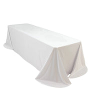 90" x 156" Scuba Polyester Rectangular Tablecloth with Round Corners