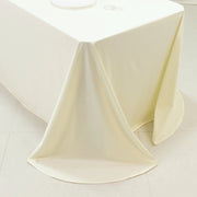 90" x 156" Scuba Polyester Rectangular Tablecloth with Round Corners