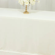 90" x 156" Scuba Polyester Rectangular Tablecloth with Round Corners