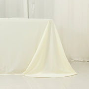 90" x 156" Scuba Polyester Rectangular Tablecloth with Round Corners