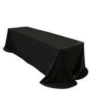 90" x 156" Scuba Polyester Rectangular Tablecloth with Round Corners