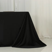 90" x 156" Scuba Polyester Rectangular Tablecloth with Round Corners
