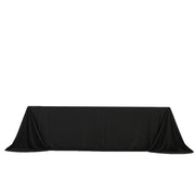 90" x 156" Scuba Polyester Rectangular Tablecloth with Round Corners TAB_SCUBA_90156RR_BLK