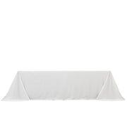 90" x 156" Scuba Polyester Rectangular Tablecloth with Round Corners TAB_SCUBA_90156RR_WHT