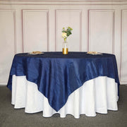 90" x 90" Metallic Crinkled Taffeta Table Overlay