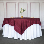 90" x 90" Metallic Crinkled Taffeta Table Overlay