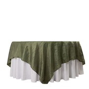 90" x 90" Metallic Crinkled Taffeta Table Overlay LAY90_ACRNK_DSG