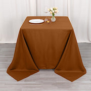 90" x 90" Polyester Square Tablecloth TAB_SQUR_90_BRN_POLY
