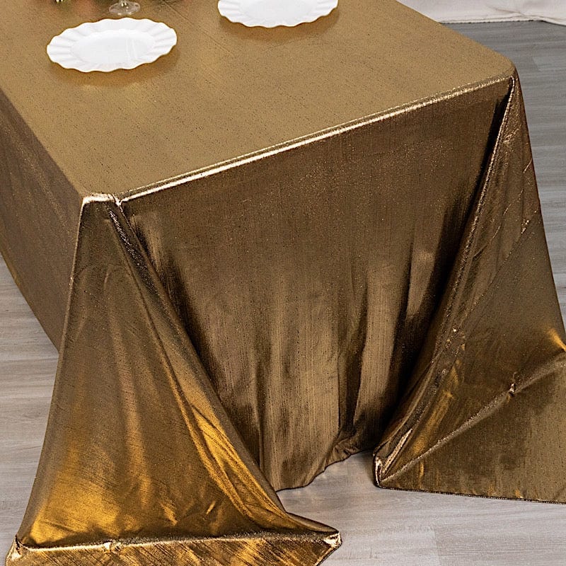 90"x132" Polyester Rectangular Tablecloth with Sequin Dots