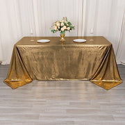 90"x132" Polyester Rectangular Tablecloth with Sequin Dots