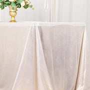 90"x132" Polyester Rectangular Tablecloth with Sequin Dots