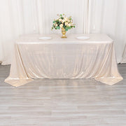 90"x132" Polyester Rectangular Tablecloth with Sequin Dots