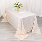 90"x132" Polyester Rectangular Tablecloth with Sequin Dots