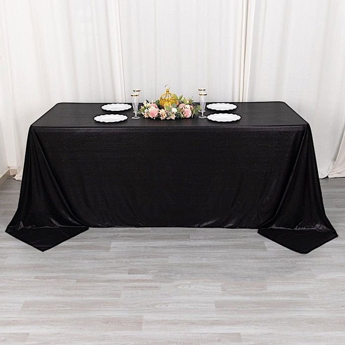 90"x132" Polyester Rectangular Tablecloth with Sequin Dots