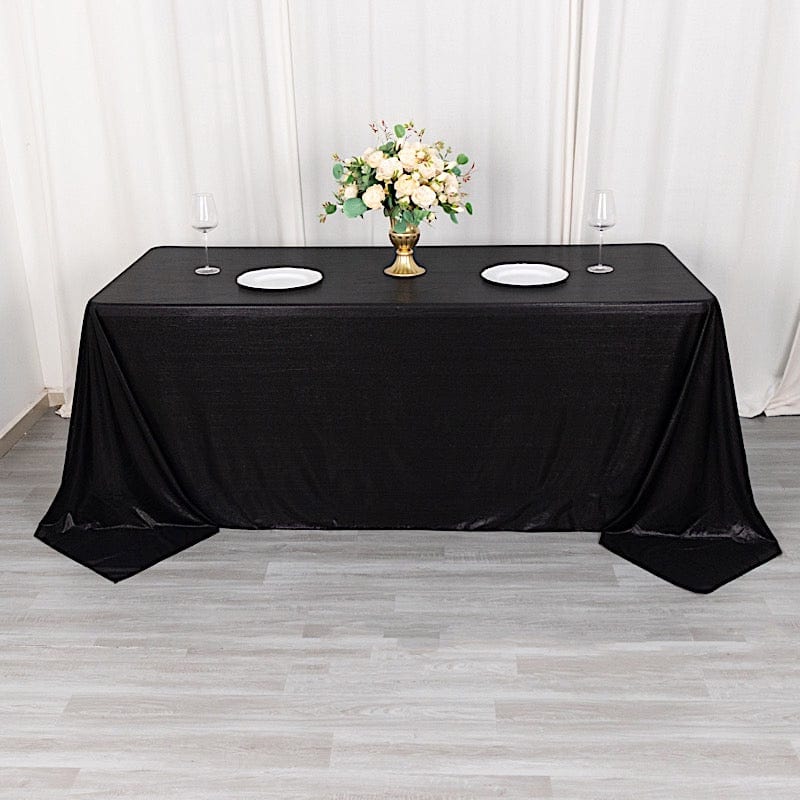 90"x132" Polyester Rectangular Tablecloth with Sequin Dots