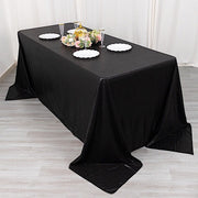 90"x132" Polyester Rectangular Tablecloth with Sequin Dots