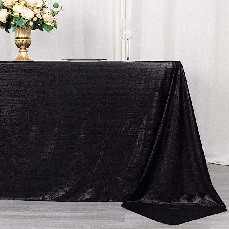 90"x132" Polyester Rectangular Tablecloth with Sequin Dots