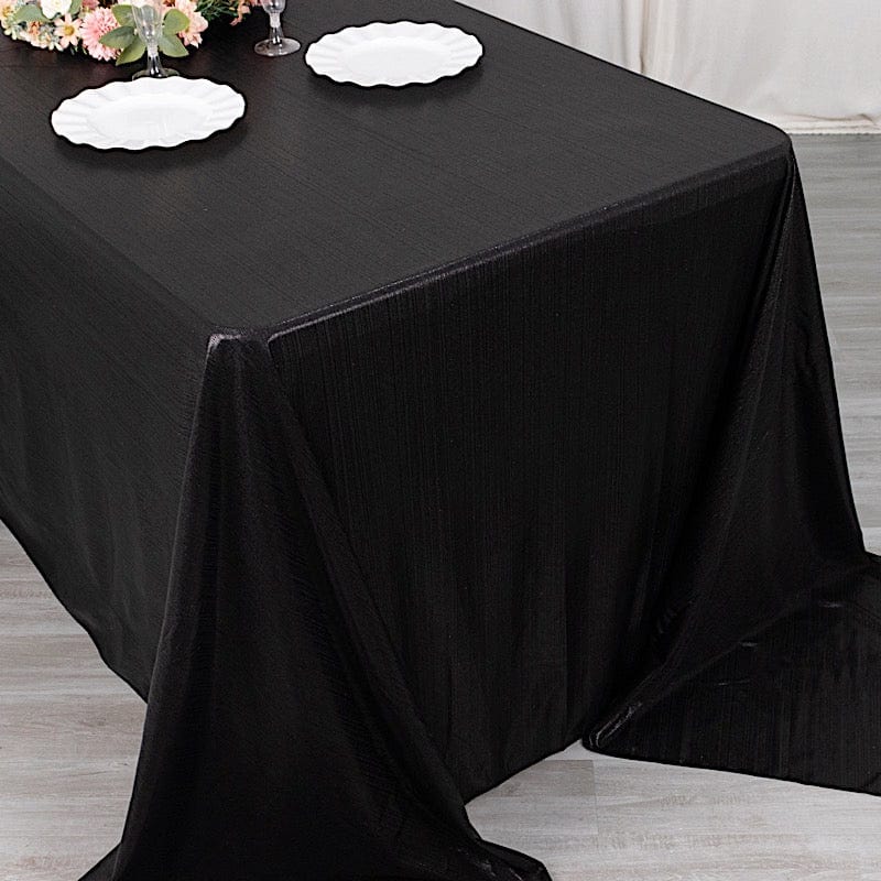 90"x132" Polyester Rectangular Tablecloth with Sequin Dots