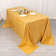 90"x132" Polyester Rectangular Tablecloth with Sequin Dots