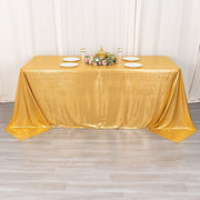 90"x132" Polyester Rectangular Tablecloth with Sequin Dots