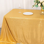 90"x132" Polyester Rectangular Tablecloth with Sequin Dots