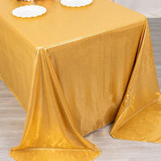 90"x132" Polyester Rectangular Tablecloth with Sequin Dots