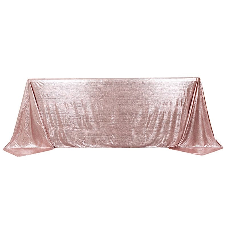 90"x132" Polyester Rectangular Tablecloth with Sequin Dots