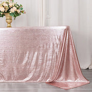 90"x132" Polyester Rectangular Tablecloth with Sequin Dots