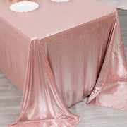 90"x132" Polyester Rectangular Tablecloth with Sequin Dots