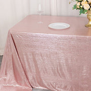 90"x132" Polyester Rectangular Tablecloth with Sequin Dots