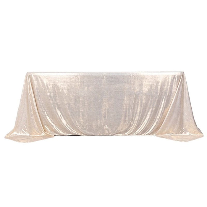 90"x132" Polyester Rectangular Tablecloth with Sequin Dots TAB_SHIM_90132_081