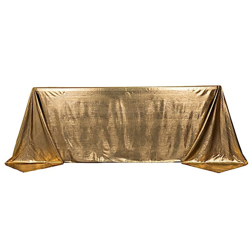 90"x132" Polyester Rectangular Tablecloth with Sequin Dots TAB_SHIM_90132_ANGD
