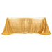 90"x132" Polyester Rectangular Tablecloth with Sequin Dots TAB_SHIM_90132_GOLD