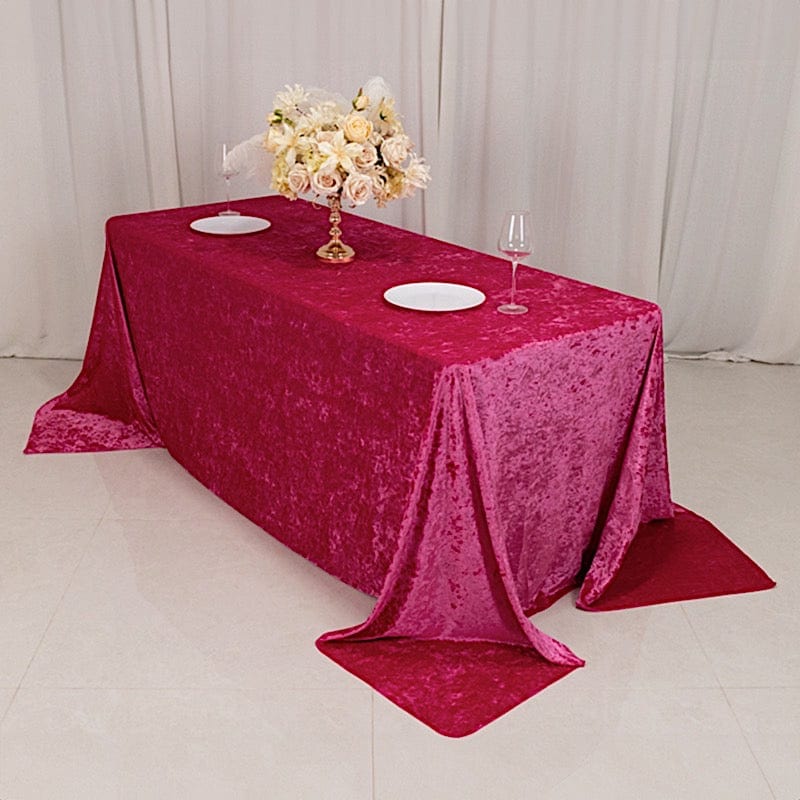 90"x132" Premium Velvet Rectangular Tablecloth