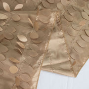 90"x132" Taffeta Rectangular Tablecloth with Leaf Petals Design