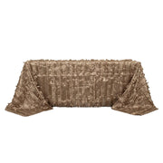 90"x132" Taffeta Rectangular Tablecloth with Leaf Petals Design TAB_LEAF_90132_TAUP