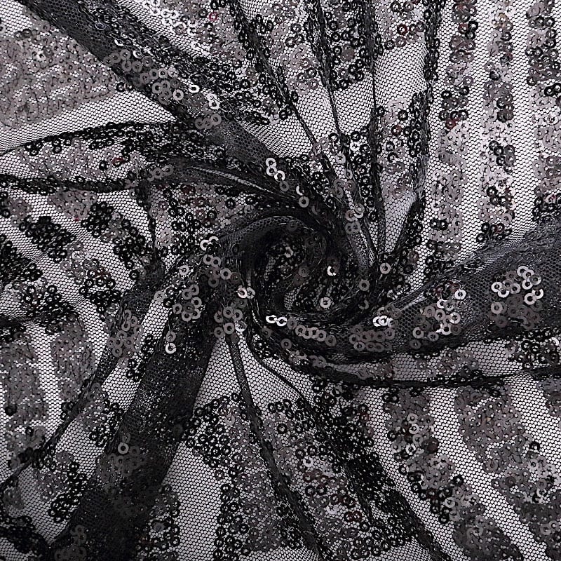 90"x132" Tulle Rectangular Tablecloth with Sequins and Geometric Pattern