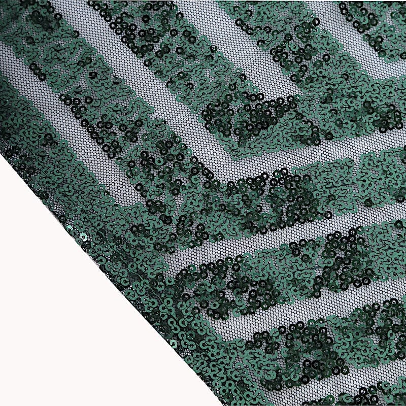 90"x132" Tulle Rectangular Tablecloth with Sequins and Geometric Pattern