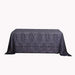 90"x132" Tulle Rectangular Tablecloth with Sequins and Geometric Pattern TAB_02G_90132_BLK