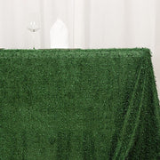 90"x156" Fringe Shag Polyester Rectangular Tablecloth
