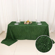 90"x156" Fringe Shag Polyester Rectangular Tablecloth