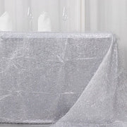 90"x156" Polyester Rectangular Tablecloth with Metallic Tinsel