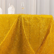 90"x156" Polyester Rectangular Tablecloth with Metallic Tinsel