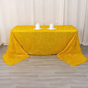 90"x156" Polyester Rectangular Tablecloth with Metallic Tinsel