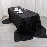 90"x156" Polyester Rectangular Tablecloth with Metallic Tinsel