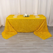 90"x156" Polyester Rectangular Tablecloth with Metallic Tinsel